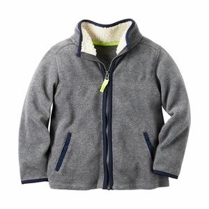 Carter's Gray Fleece Zip Front Jacket